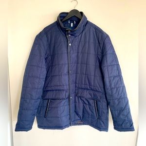 Cole Haan Men’s Quilted Puffer Jacket - Navy Blue & Black - Size XXL